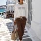 Leichter Damen Sweater aus Viskose – Oversize Pullover mit Glitzer-Schriftzug HEY YOU (38-42)