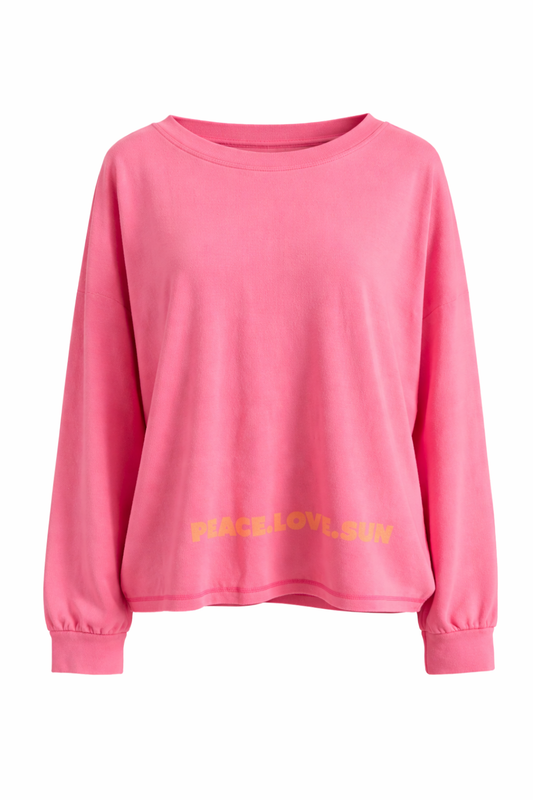 Yippie Hippie Damen Sweatshirt – Lässiges Oversize Oberteil aus Viskose-Baumwollmix