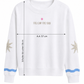 Yippie Hippie Easy Days Women's Sweatshirt White – Back Print, Beach Vibes, Oversize