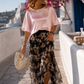Women's Satin T-Shirt White, Pink, and Blue – Silk-Look Shirt with Sheen | Elegant Summer Shirt