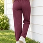 Damen Jogpants Bordeaux – Bequeme Stretchhose mit Gummibund & Seitentaschen – Gr. 38–42