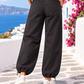 Cargo Chic Hose „Espresso Glam“ – Damen Schlupfhose mit Zipper-Details | 38–44
