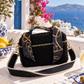 Mini Teddyfell Tasche Schwarz – süß, elegant & mit Seidentuch | Boutique in Heave