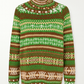 Damestrui, gebreide trui, coltrui, Noors patroon (38-42)