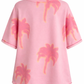 Yippie Hippie Oversize Damen T-Shirt Pink mit Print – Casual Sommer Shirt