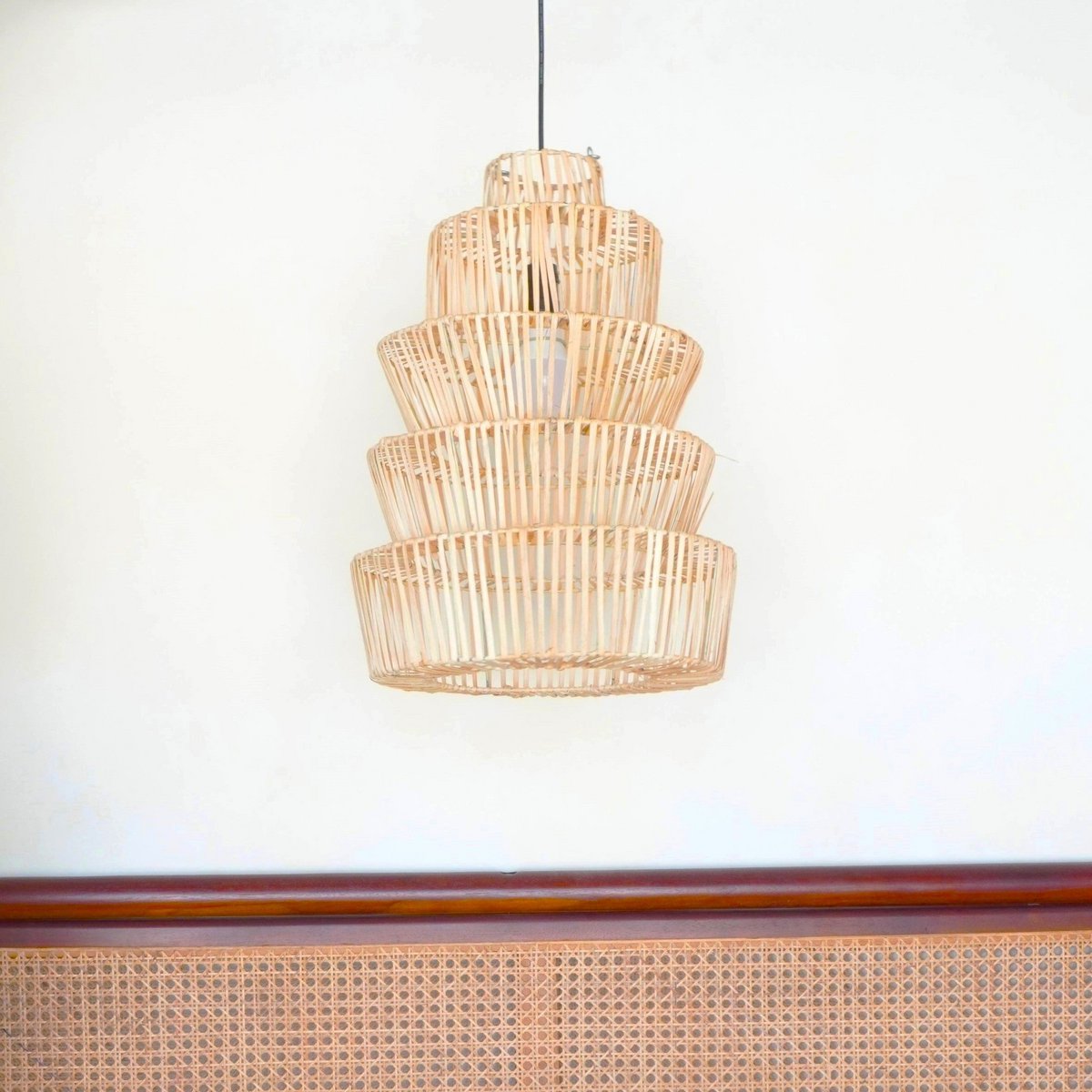 Rattanlampe mit außergewöhnlichem Design | Lampenschirm | Pendelleuchte MULIA