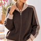 Damen Strickjacke mit Alpaka Reißverschluß Stehkragen weich 38-42