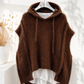 Luxury Mohair Hooded Sweater Brown – Women's Knitted Hoodie | Premium Kid Mohair Pullover Vest 38–42