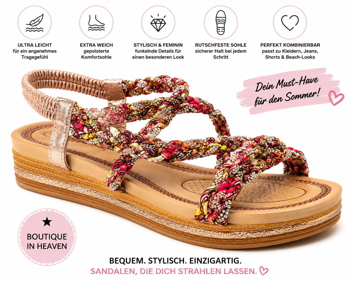 Ibiza Glam Platform Sandals - Luxury Boho Summer Shoes ✨🌴