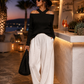 Schulterfreier Feinstrickpullover Schwarz – Eleganter Off-Shoulder Look