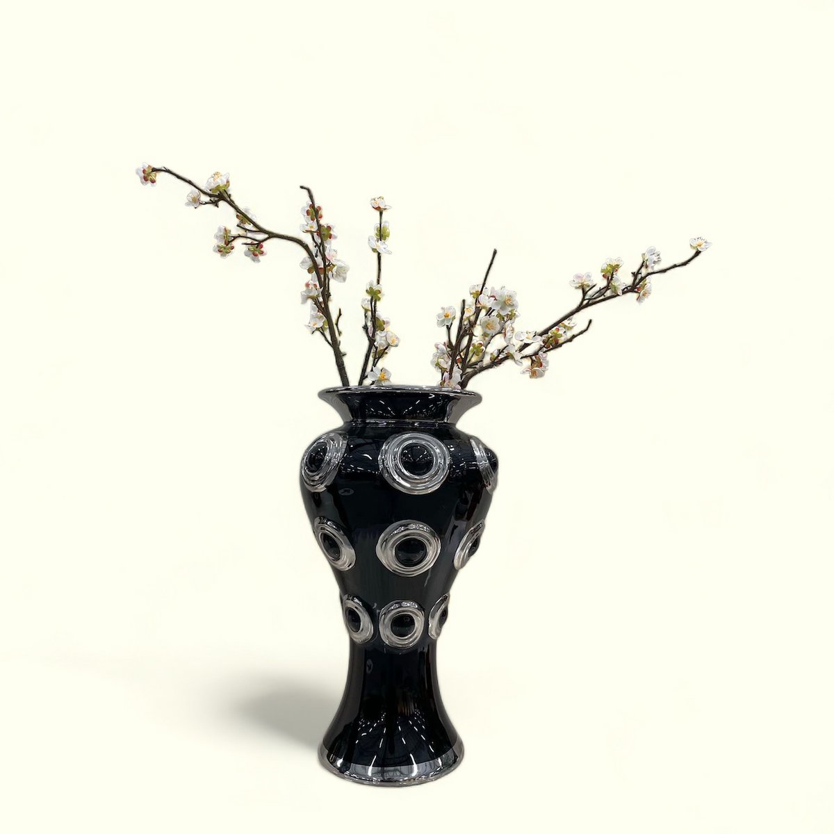 Golden 4 Circle Vase XL（CV11620-14zwart schwarz)