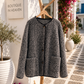 Alpine Chic Cuddle Jacket – Trendy Bouclé Jacket in Anthracite | Sizes 40–46