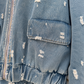 Trend Jeansjacke mit Cut-Outs & Reißverschluss – Oversize Denim Jacke Damen