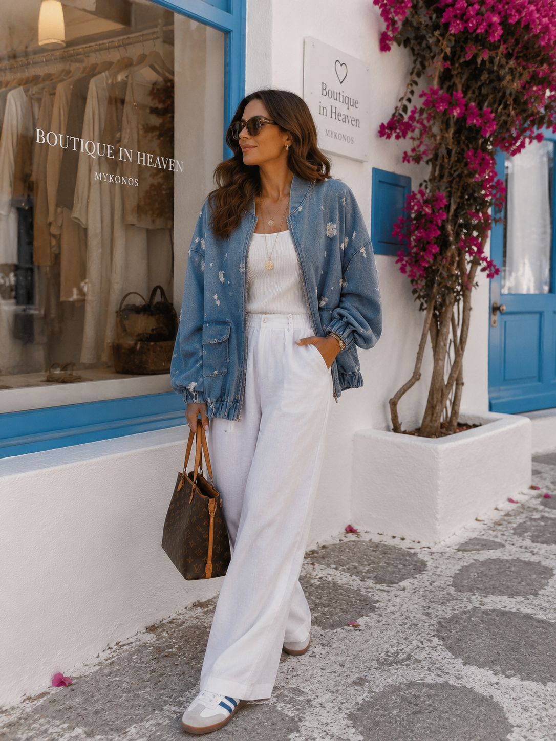Trend Jeansjacke mit Cut-Outs & Reißverschluss – Oversize Denim Jacke Damen