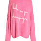 Oversize-Strickpullover „Wake me for Champagne“ 2 Farben