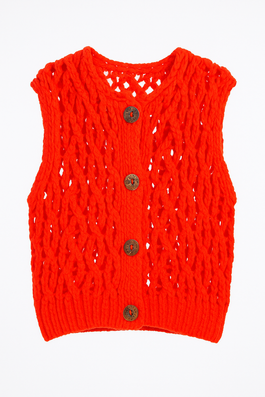 Neon Blaze Knit Vest