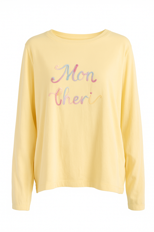 Oversize Sweatshirt „Mon Chéri“ in 2 Farben