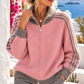 Damen Strickjacke mit Alpaka Reißverschluß Stehkragen weich 38-42