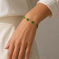 Designer Kleeblatt Armband Gold Grün – Luxus Wickelarmband Damen | Statement Schmuck