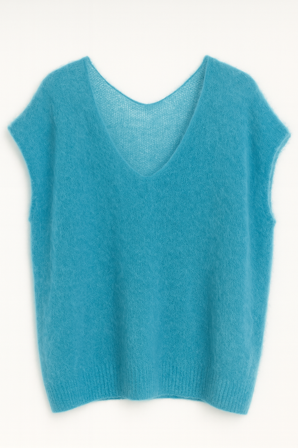 Flauschiger Oversize-Polunder – Türkis