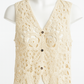 Baumwollweste in Häkeloptik