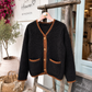 Teddy-Liebling 🖤 Kuschelige Teddyjacke mit Kontrastdetails | 38–42 | Nur 1x verfügbar