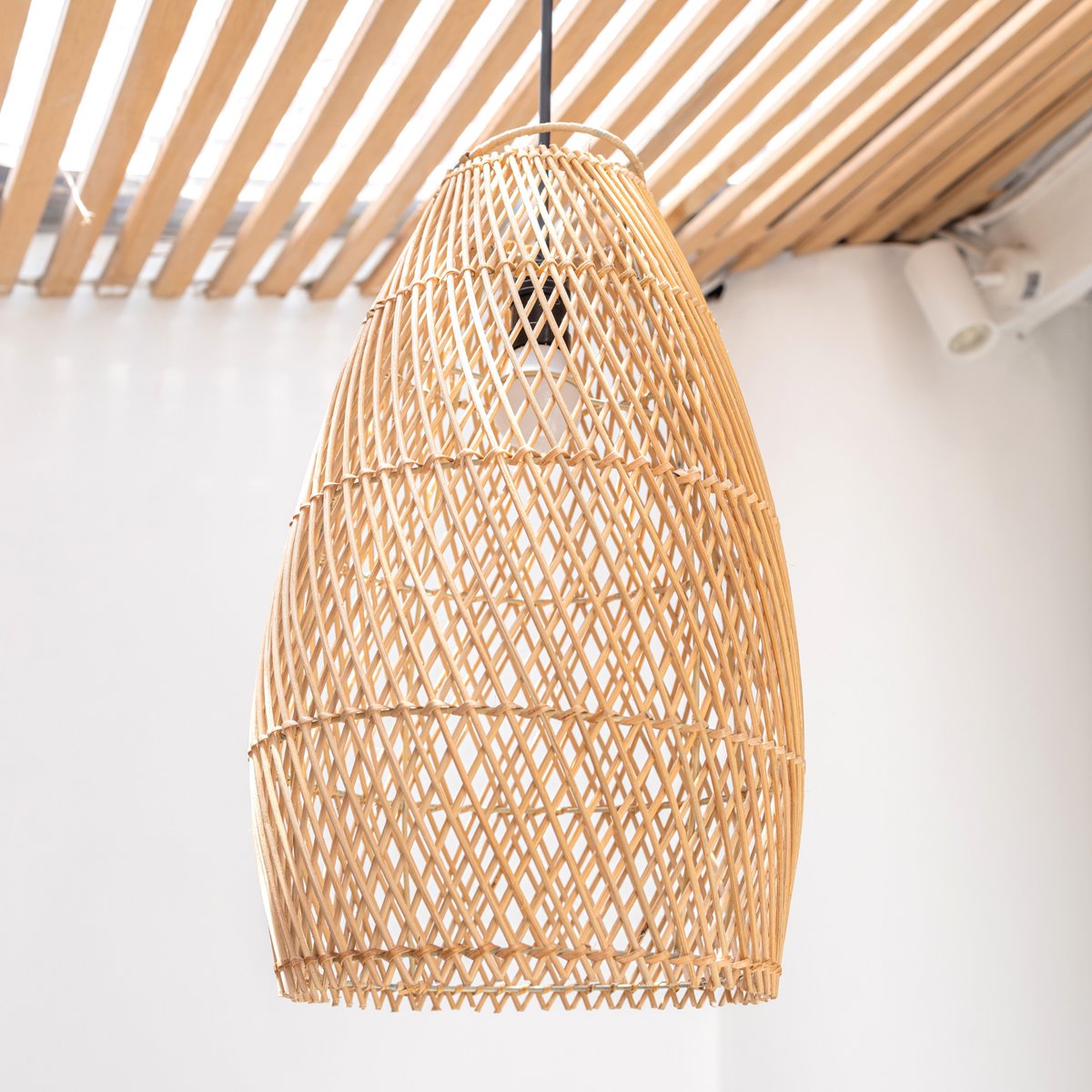 Rattan Deckenleuchte Boho Lampenschirm TABUNG