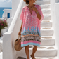 Yippie Hippie Midikleid Damen – Tunika Sommerkleid aus Viskose