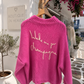 ✨ Wake Me Champagne – Oversized Knit Sweater in Pink & Lilac | Boxy Trendy Sweater (38–42+)