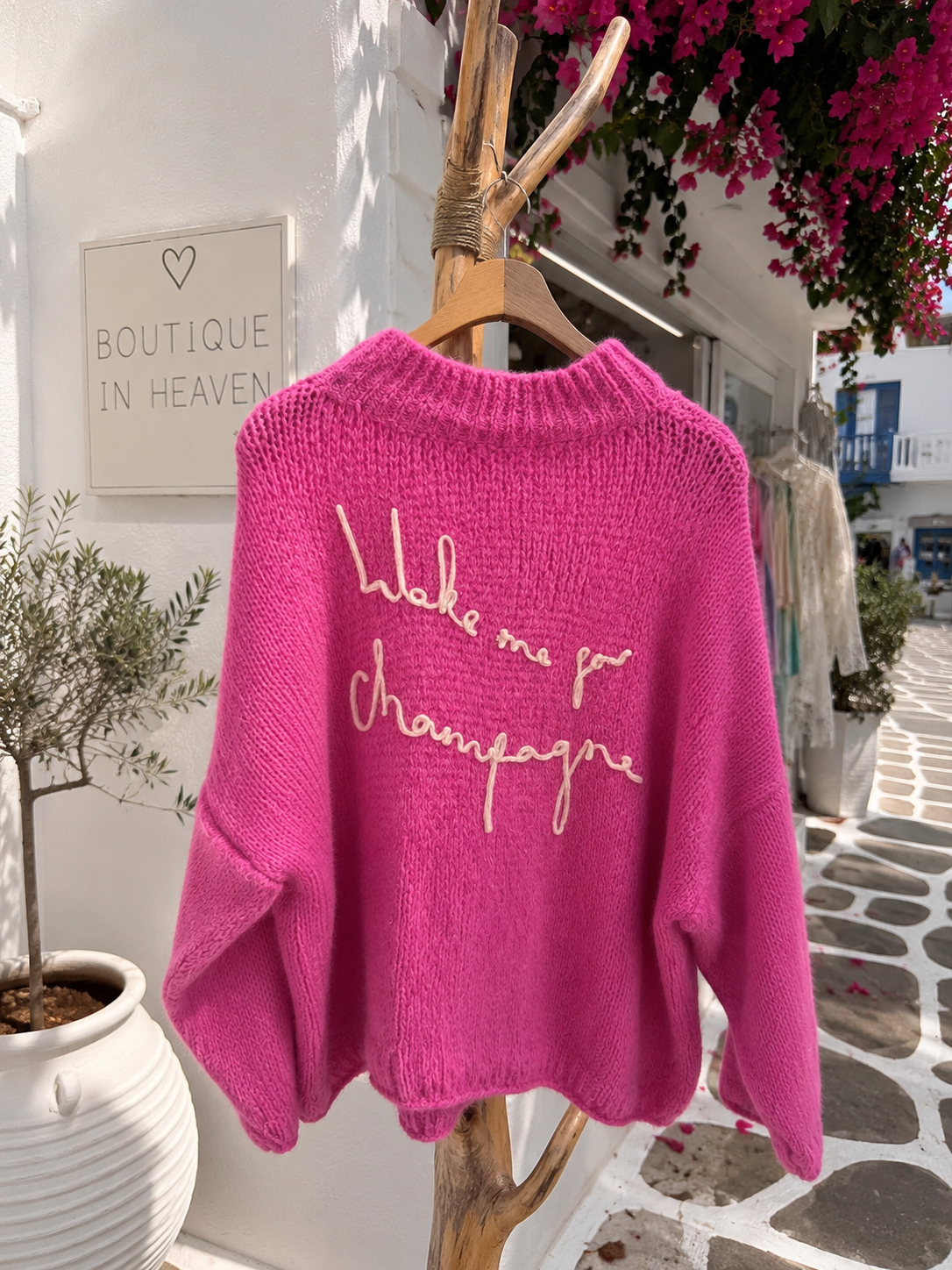✨ Wake Me Champagne – Oversized Knit Sweater in Pink & Lilac | Boxy Trendy Sweater (38–42+)