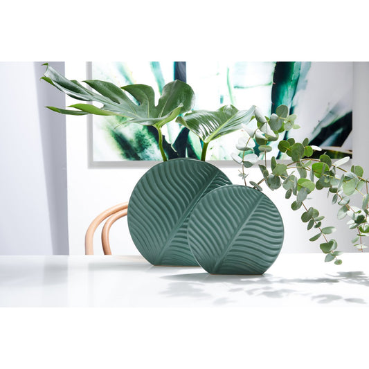 Vase Leaf grün-M