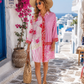 Yippie Hippie Oversize Hemdblusenkleid Pink-Rot – Exklusives Boho Sommerkleid aus Viskose
