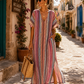 Ibizs Sommerkleid Damen – Langes Viskose Maxikleid Beige (38-46)
