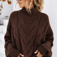 Women's Turtleneck Knitted Sweater Oversized (UK 10-18)
