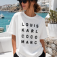 🖤 Paris Fashion Statement Shirt Weiß – Louis Karl Coco Marc Edition 38-42
