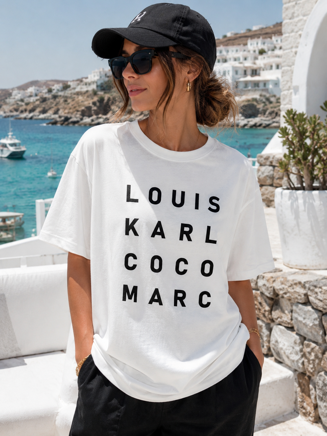 🖤 Paris Fashion Statement Shirt Weiß – Louis Karl Coco Marc Edition 38-42