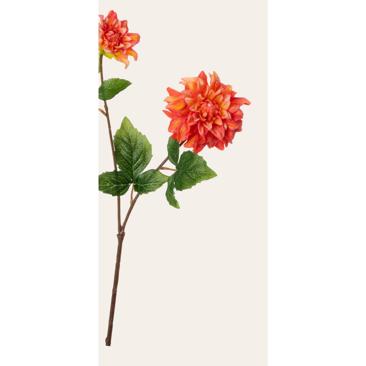 Kunstblume Dahlie orange rot 60 cm