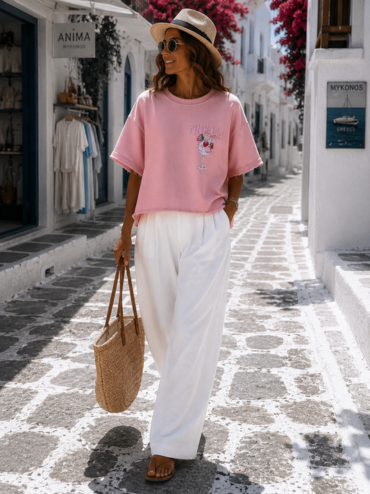 🍓 Pink Gin Spritz Sweatshirt – Rosy Pink Summer Edition 38-42