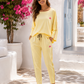 Women's Two-Piece Jogger Set – Sweatshirt & Pants Cotton (US 8–12) Many Colors