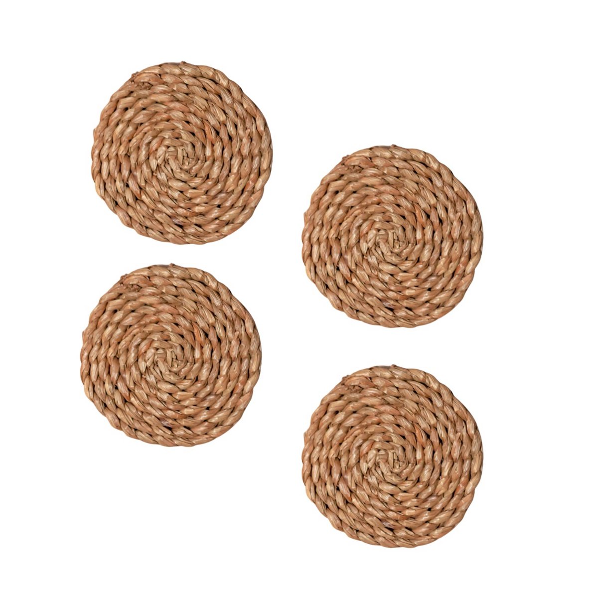 Aus Seegras gewebte Untersetzer, 4er- oder 8er-Set, handgefertigte runde Untersetzer SUKU