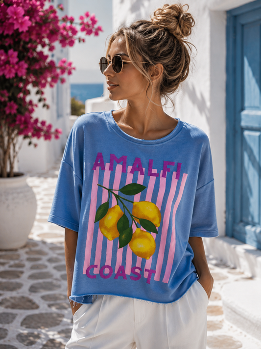 🍋 Amalfi Coast Lemon Love Sweatshirt - Dolce Vita meets Mykonos Glamour