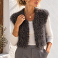 Yippie Hippie Metallic Weste – Exklusiver Glamour-Look in Grau