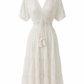 White Diamond Glamour Kleid – Luxus Boho-Ibiza Maxi mit Silber-Pailletten ✨38-42