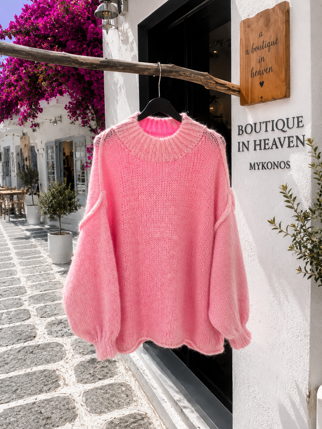 Women's Oversized Knitted Sweater Neon | Pink, Orange, Yellow & Light Blue | 38–44 | Mohair Wool Blend