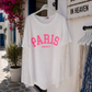 Paris Sweatshirt Women 100% Cotton | Neon Print | Lace Sleeves | Oversize 38–42 | 4 Colors