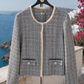 Französische Bouclé-Jacke Damen | Baumwollmix | Verschiedene Farben XL