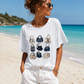 Luxury Bag Glam Shirt White – Curvy Baumwollshirt mit Strass-Taschenmotiv 40-48