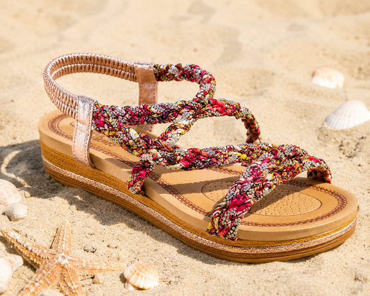 Ibiza Glam Plateau Sandalen – Luxus Boho Sommer Schuhe ✨🌴