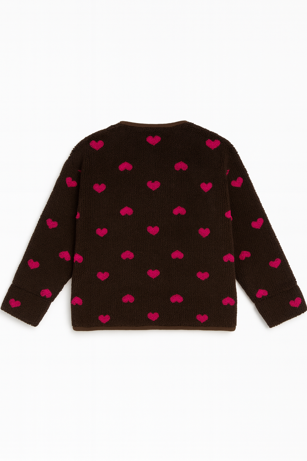 Kuschelig, süß & stylish – unsere Herzchen-Jacke in Schokobraun 🍫💗