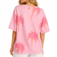 Yippie Hippie Oversize Damen T-Shirt Pink mit Print – Casual Sommer Shirt